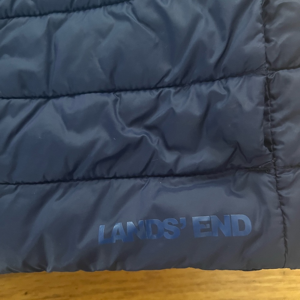 Lands' End Navy Quilted Puffer Vest - Picture 2 of 4